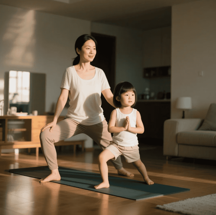打破空間限制：10分鐘的「角落親子瑜伽」，在日常生活中隨時練習